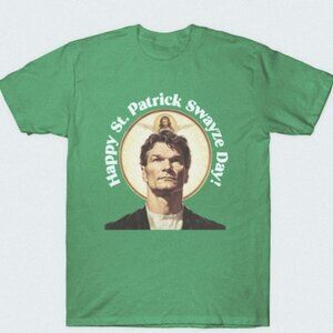Happy St Patrick Swayze Day shirt mens M women's L new without tags PTP 20-26